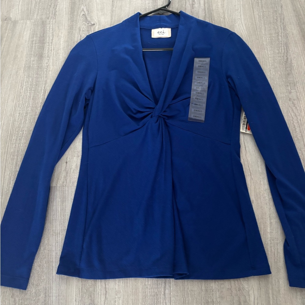 Cross over navy blue long sleeve
